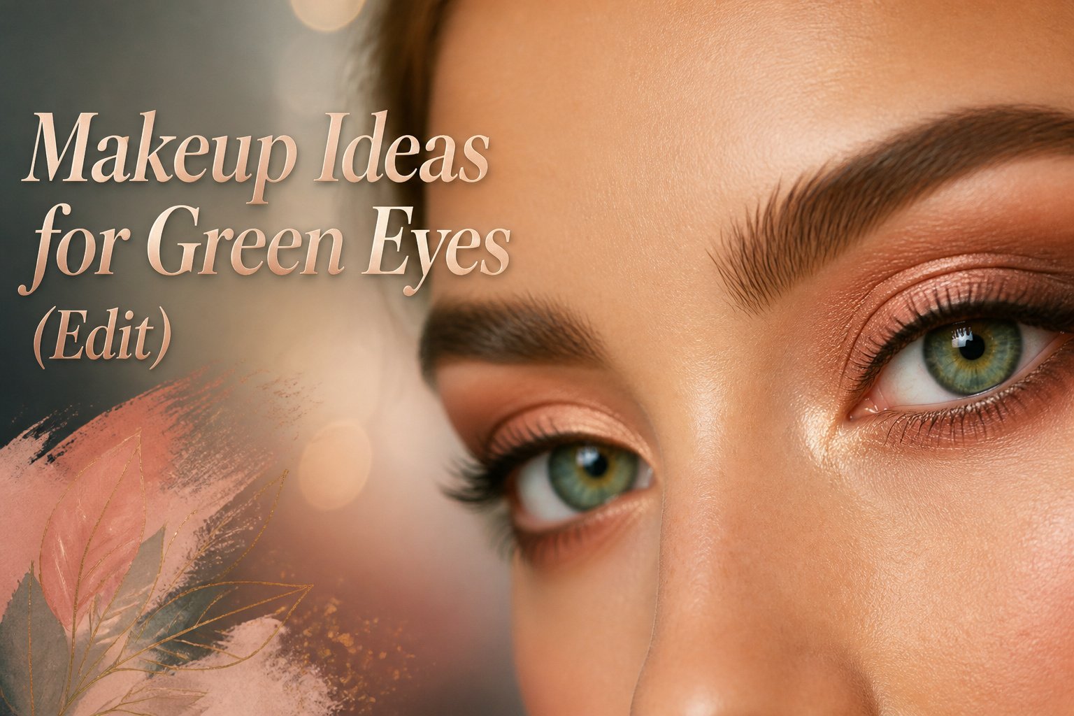 Various makeup styles featured for enhancing green eyes.
