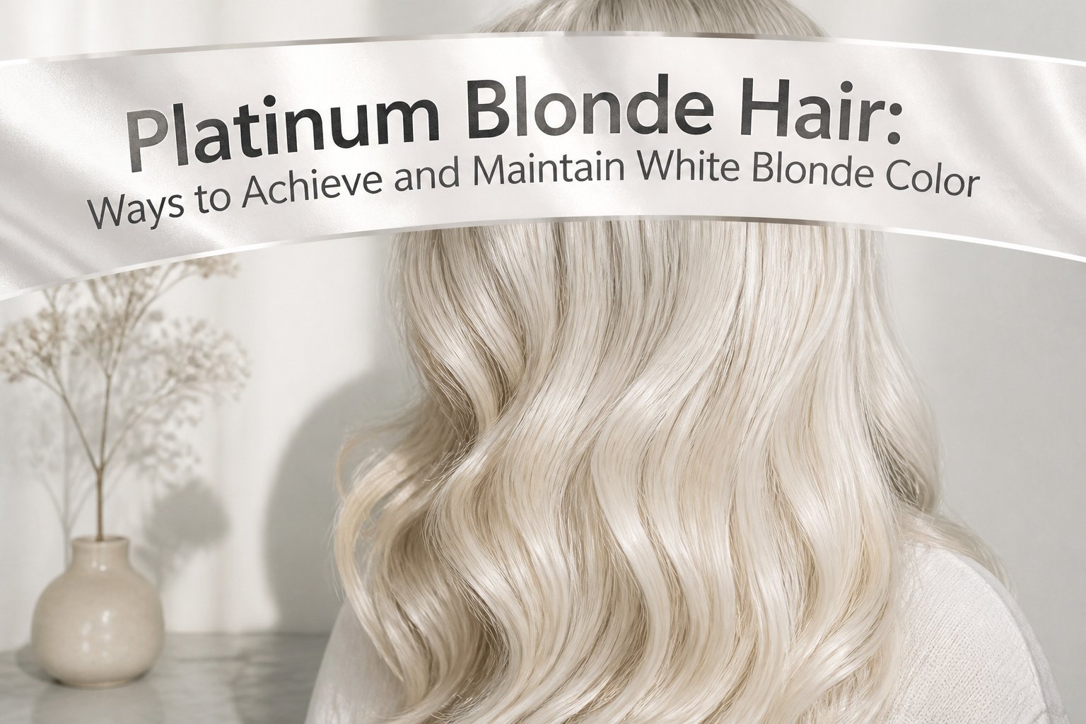 Various hair care products for maintaining platinum blonde color.