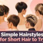 A collection of simple hairstyles for short hair displayed in an article.