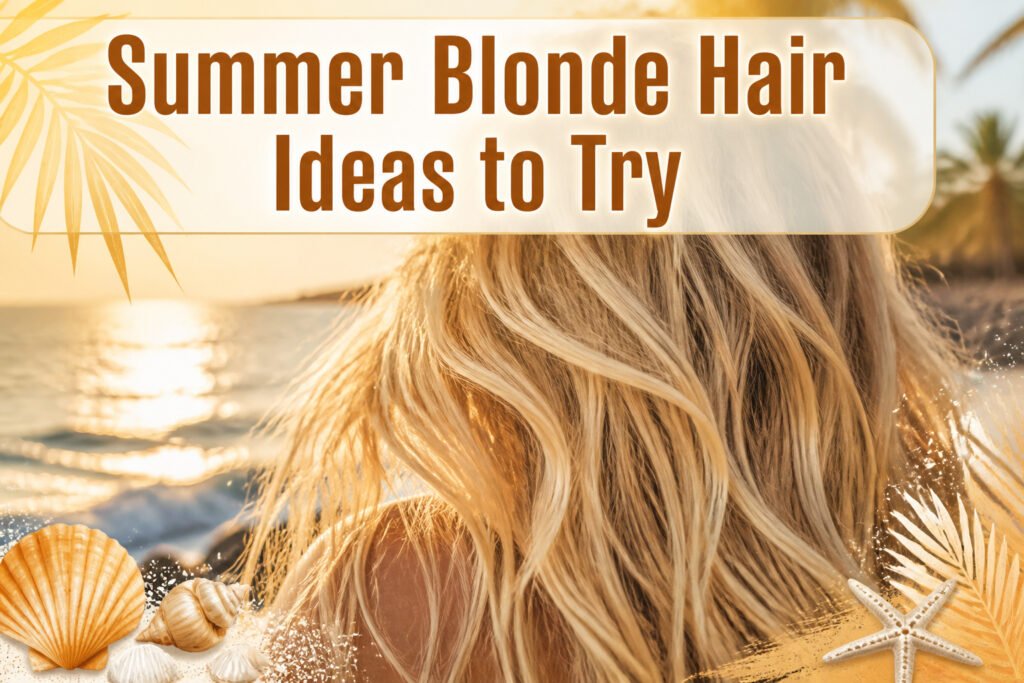 A compilation of various summer blonde hair ideas for 2026.